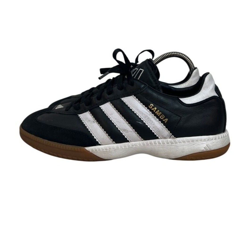 VTG Adidas Samba Millenium MN Tension Sneakers Mens‎ 7.5 Black Leather Gum Shoes